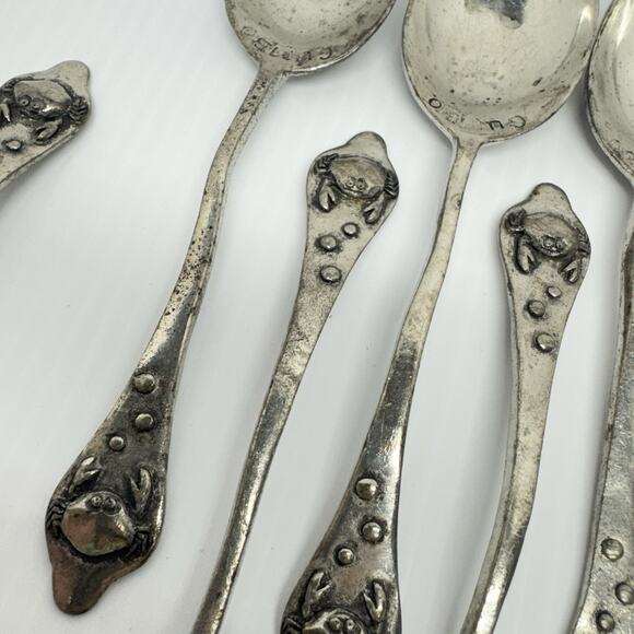 Lot Of 11 Gumbo Spoons Handmade Basic Spirit Canada Crab Seafood 2004 RARE - Picture 4 of 11